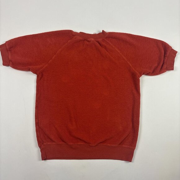 Jungmaven Short Sleeve Raglan Sherpa Sweatshirt Unisex XS Orange Hemp - Picture 6 of 8